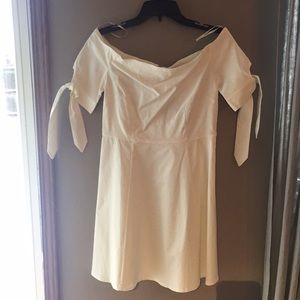 Off The Shoulder Tie Sleeve Dress